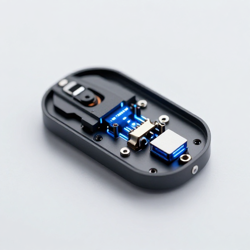 Close-up concept image of a mouse sensor and DPI step settings